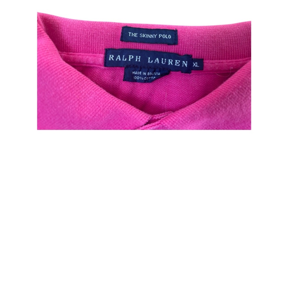 Vintage Ralph Lauren “The Skinny” Polo Bright Pink - Size XL - Picture 2 of 6